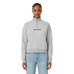 Jack Wills Dames/Dames Honeylane Sweatshirt met halve rits (Grijze Mergel)