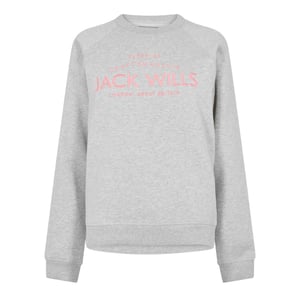Jack Wills Dames/Dames Hunston Grafisch Sweatshirt met Ronde Hals (Grijze Mergel)