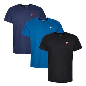 3 Pack Nike Sportswear Men's Club T Shirt - Blue/Blue/Black
