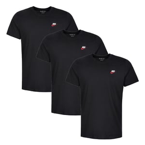3 Pack Nike Sportswear Men's Club T Shirt - Black
