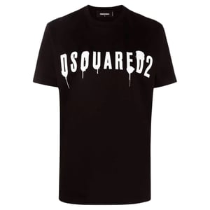 Dsquared2 Dripping Spray Logo Black T-shirt