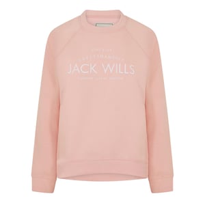 Jack Wills Dames/Dames Hunston Grafisch Sweatshirt met Ronde Hals (Zacht Roze)