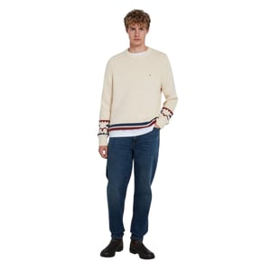 Farah Heren-sweatshirt met Alverstone-logo, regular fit (Crème)