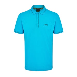 Boss Mens Paddy Short-Sleeved Polo Shirt (Turquoise/Aqua)