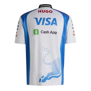 Hugo Mens Vcarb Red Bull Polyester Polo Shirt (White)