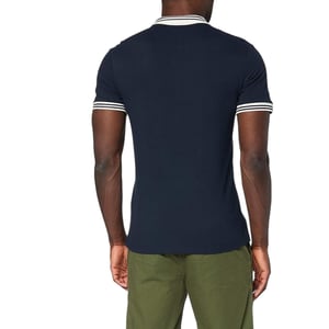 Farah Heren Regular Poloshirt met Korte Mouwen (Echte marine)