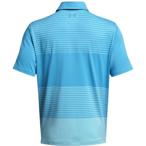 Under Armour Mens Playoff 3.0 Stripe Polo Shirt (Light Blue)