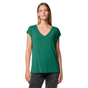 Pieces Pckamala gebreid T-shirt met V-hals voor dames (Pepergroen)