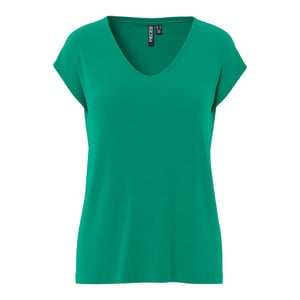 Pieces Pckamala gebreid T-shirt met V-hals voor dames (Pepergroen)
