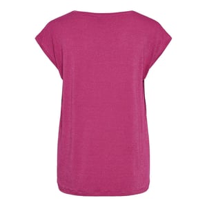 Pieces Dames/Dames V Hals Regular T-shirt (Fuchsia Roze)