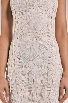 Petite Lace Detail Strappy Midi Dress