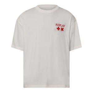 Replay Heren Martin Garrix Katoenen Oversized T-shirt (Wit)