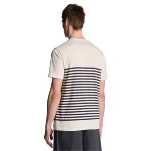 Lyle & Scott Heren-T-shirt met Bretonse strepen (Wit)