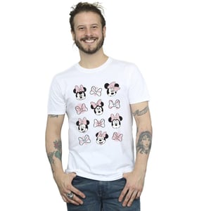 Disney Mens Minnie Mouse Multiple T-Shirt (White)