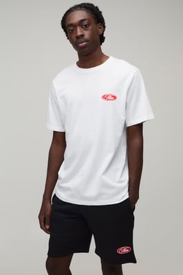 Regular Fit Man Script Print T-Shirt & Short Set