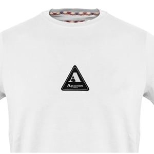 Aquascutum Heren-T-shirt met logo en ronde hals (Wit)