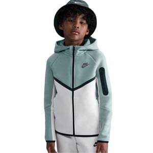 Nike Technische fleece-hoodie met doorlopende rits voor kinderen (Salie/Pruim)
