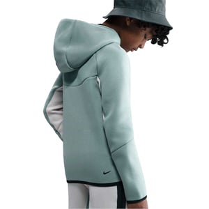 Nike Technische fleece-hoodie met doorlopende rits voor kinderen (Salie/Pruim)