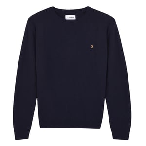 Farah Katoenen sweater met logo voor heren (Echte marine)