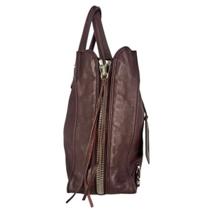 Balenciaga Papier A4 Zip-Around Mini Tote in Burgundy Leather