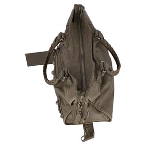 Balenciaga Motocross Covered Brogues City Bag in Beige Leather