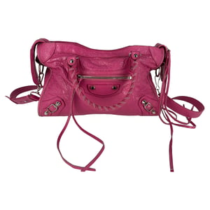 Balenciaga Small Classic City Studs Bag in Pink Leather