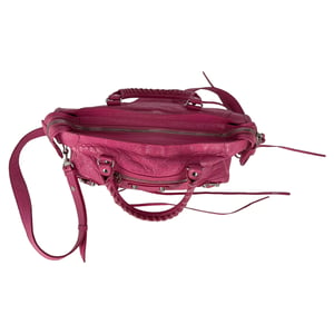 Balenciaga Small Classic City Studs Bag in Pink Leather