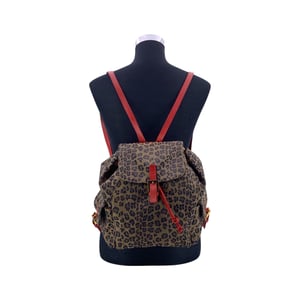 Fendi Vintage stoffen rugzak met luipaardprint