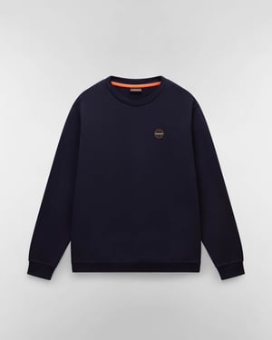 Badge Crew Neck Sweatshirt in Dark_Navy