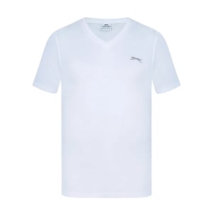 Slazenger Heren Geborduurd Logo Katoenen T-Shirt (Wit)