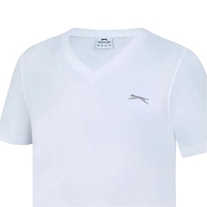 Slazenger Heren Geborduurd Logo Katoenen T-Shirt (Wit)