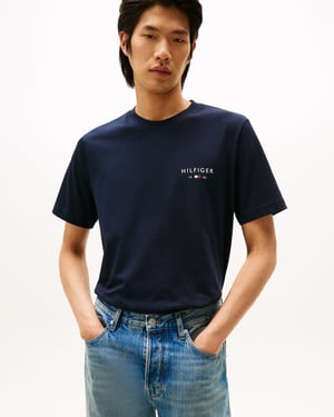 Regular Fit Tommy Hilfiger Brand Love Small T-Shirt in Navy