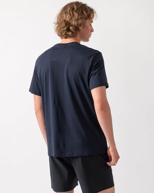 Short Sleeve Logo Detail T-Shirt in Navy