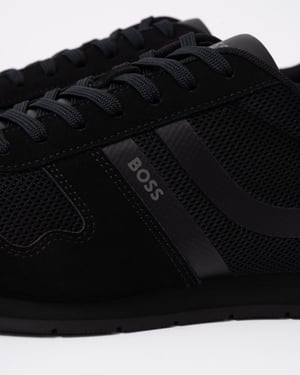 Logo Detail Trainers in Black