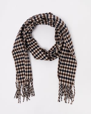 Club Check Scarf in Ecru
