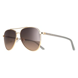 Calvin Klein Aviator Unisex Shiny Gold Grey Gradient CK21306S