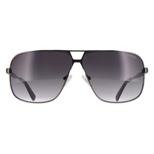 Guess Aviator Mens Shiny Gunmetal Smoke Grey Gradient GU00070