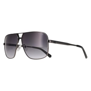 Guess Aviator Mens Shiny Gunmetal Smoke Grey Gradient GU00070