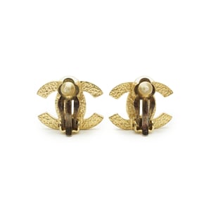 Chanel Vintage Metalen Oorbellen CC