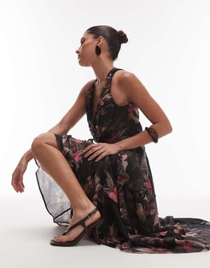 Allsaints cali dress in adena black