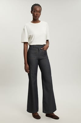 Tailored Denim Straight Leg Trouser