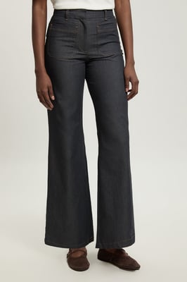Tailored Denim Straight Leg Trouser