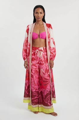 Printed Cotton Voile Beach Trousers
