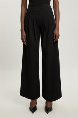 Tailored Wide Leg Pleat Detail Trouser
