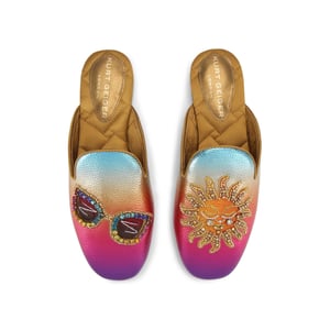 Kurt Geiger London Leather Embroidered Slipper 2 Sandals
