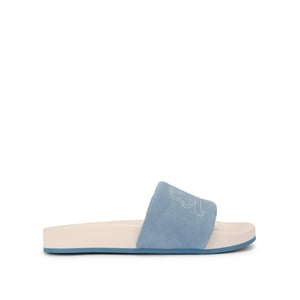 Kurt Geiger London Suede Script Slide Sandals