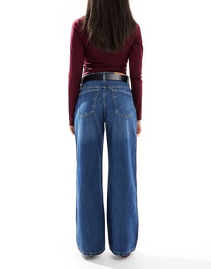 Cotton On relaxed wide leg jean in pure blue