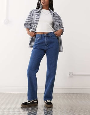 Obey Everyday slim fit denim jeans in dark wash blue