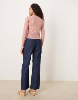 ASOS DESIGN boyfriend jean in striped denim