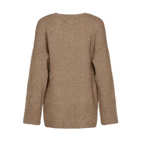 Pieces Unisex Ontspannen Trui met Drop Shoulder voor volwassenen (Fossiel)